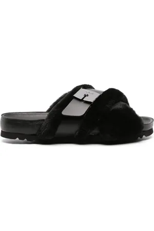 Scholl Amber faux-fur trim slippers