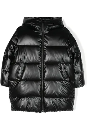MONNALISA Logo-patch hooded puffer coat