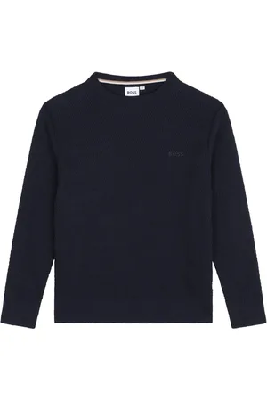 HUGO BOSS Logo-embroidered cotton jumper