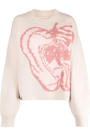 Izzue Intarsia-knit crew-neck jumper