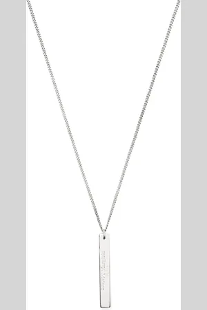 Maison Margiela Logo-engraved bar necklace