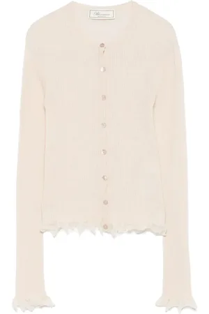 BLUMARINE Ruffled-trim cardigan