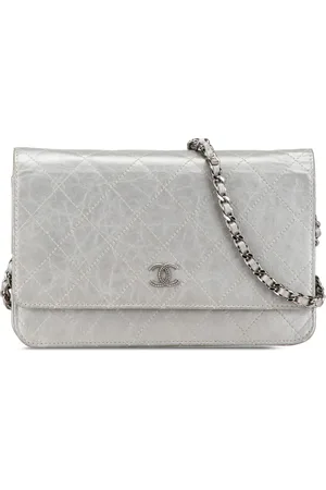 CHANEL 2011 CC Quilted Aged Calfskin Wallet On Chain crossbody bag
