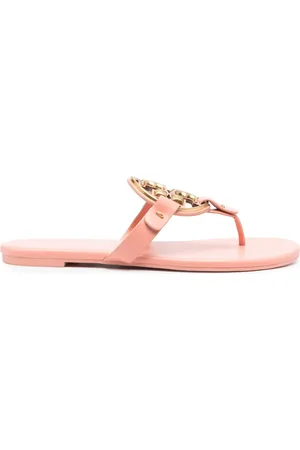 Tory Burch Logo-plaque flat slides