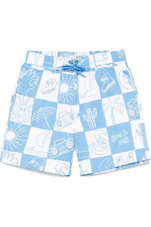 Stella McCartney Checked swim shorts