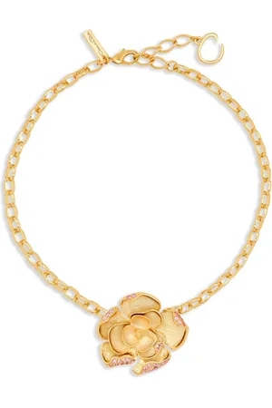 Oscar de la Renta Pav?? Rose pendant necklace