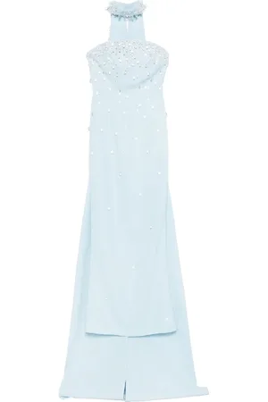 JEAN-LOUIS SABAJI Crepe cape and dress set
