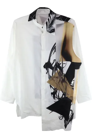 YOHJI YAMAMOTO Abstract-print long-sleeve shirt