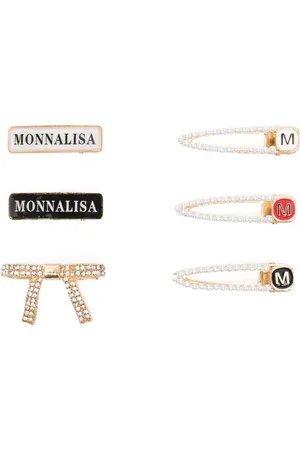MONNALISA Six-pack logo-embellished hair clips