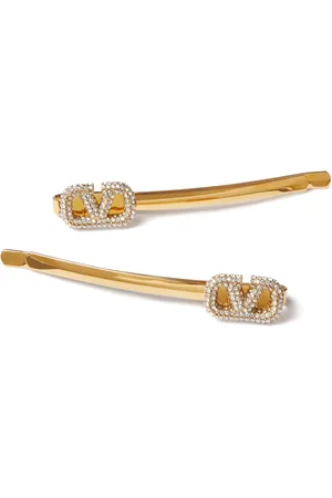 VALENTINO GARAVANI VLogo Signature crystal-embellished hair clips