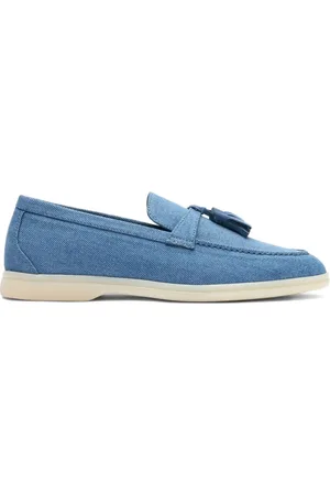 Scarosso Leandra tassel denim loafers
