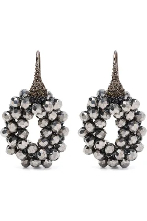 PESERICO SIGN Interlaced micro crystals earrings