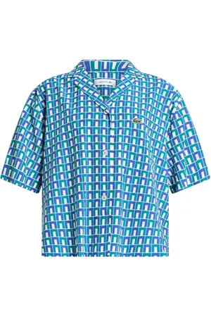 Lacoste Geometric-print button-up shirt