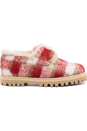 LE SILLA Yacht check-pattern felted loafers
