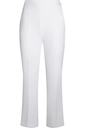 Elisabetta Franchi Logo-plaque cropped trousers