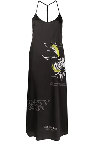 MARCELO BURLON Flower Shipping midi slip dress
