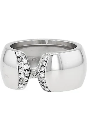 Cartier 2000s pre-owned 18kt white gold C de diamond ring
