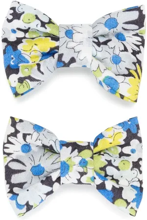BONPOINT Floral-print bow hair clip (set of two)