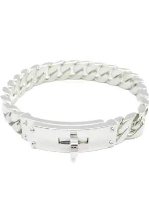 Hermès 2010s sterling XXL Kelly Grommet bracelet