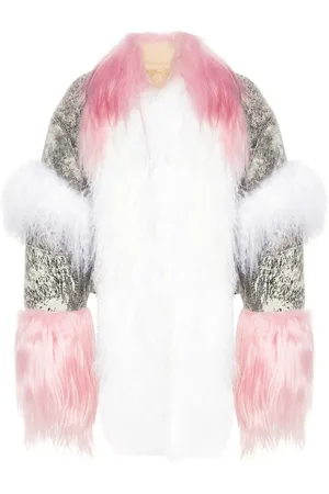 The Attico Shearling-inserts suede jacket