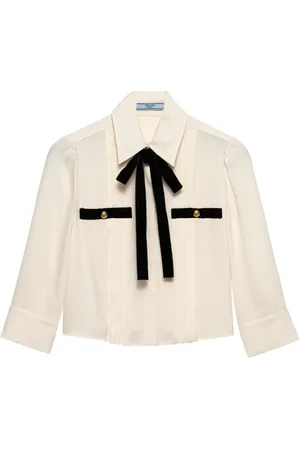 Prada Pleated sabl?? blouse