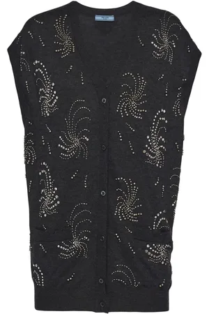 Prada Embellished cashmere vest