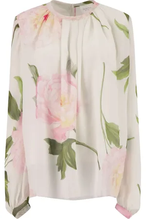 Giambattista Valli Floral-print silk blouse