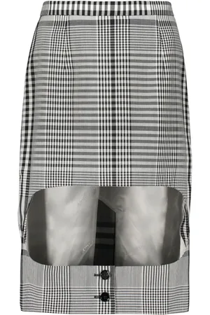 Burberry Checked midi skirt