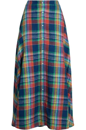 Ralph Lauren Plaid linen skirt