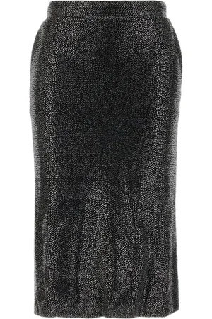 GIUSEPPE DI MORABITO Crystal-embellished midi skirt