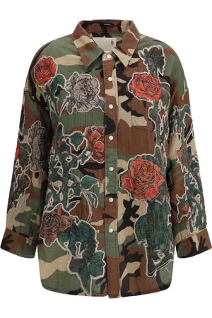R13 Camouflage-print shirt