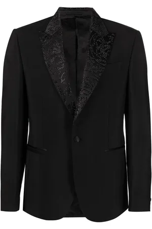 VERSACE Barocco Silhouette rhinestone-embellished blazer