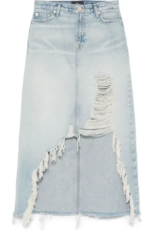 7 for all Mankind Denim midi skirt