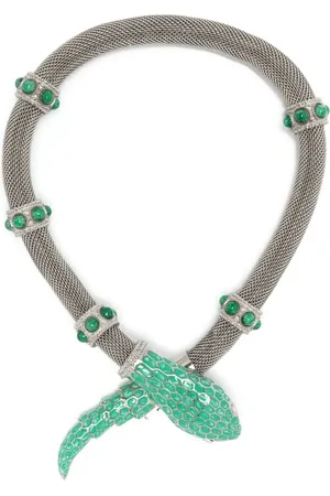 Roberto Cavalli Snake enamel necklace