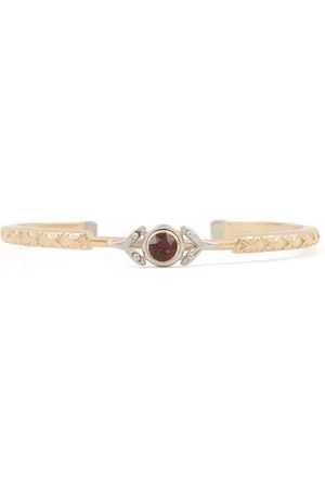 Maison Margiela Crystal-embellished engraved bangle