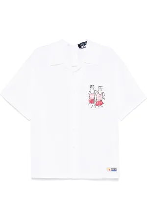 Msgm X Luke Edward Hall Sailors in Love patch shirt