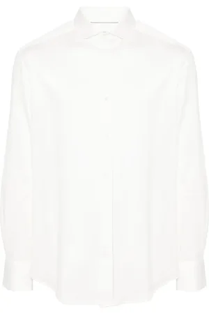 Brunello Cucinelli Spread-collar cotton shirt
