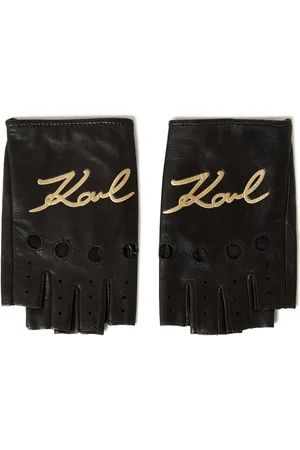 Karl Lagerfeld K/Signature fingerless gloves