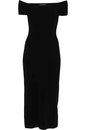 ERIC BOMPARD Bardot-neckline midi dress