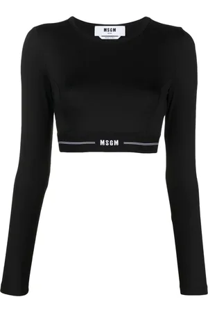 Msgm Logo-underband cropped top