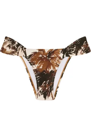 Lenny Niemeyer Corumbau-print draped bikini bottom
