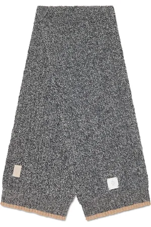ELEVENTY Logo-appliqué wool scarf
