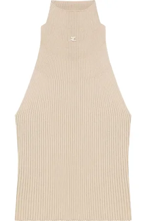 Courrèges Ribbed-knit tank top