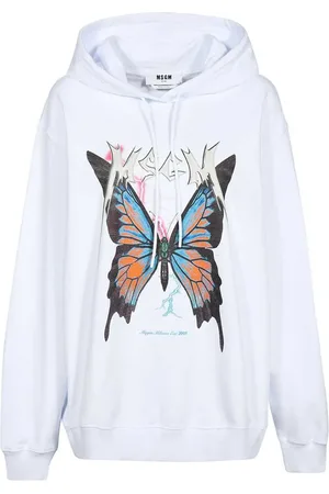 Msgm Butterfly-print hoodie