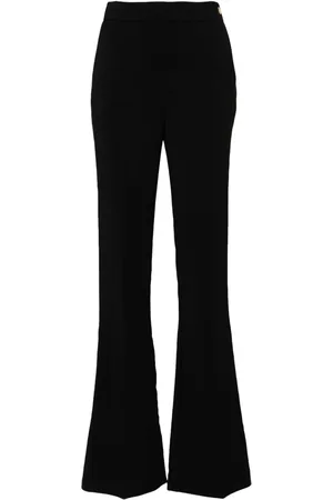 Elisabetta Franchi Logo-rivet crepe trousers
