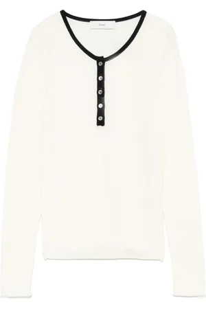 DUNST Knitted buttoned top