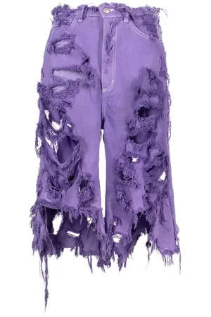 Natasha Zinko Destroyed Monster denim shorts