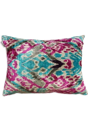 Les-Ottomans Jacquard velvet cushion