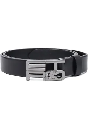 Etro Logo-buckle leather belt