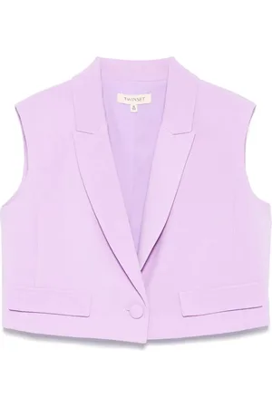 Twin-Set Crêpe cropped gilet